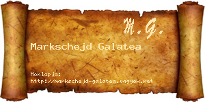 Markschejd Galatea névjegykártya